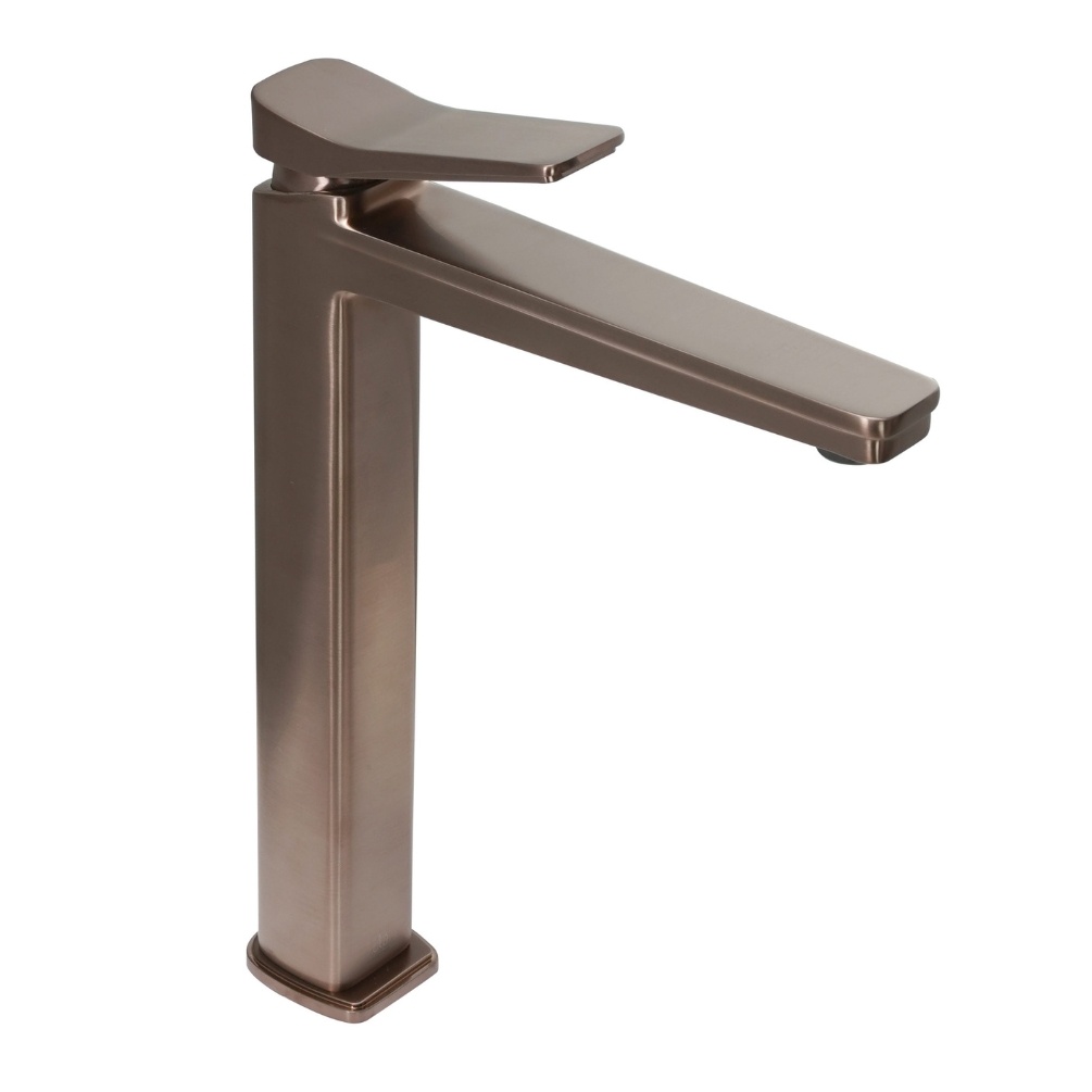 JTP Hix Brushed Bronze Tall Basin Mixer Cut Out